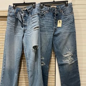 Levi’s women’s ribcage none stretch jeans 30x27 (2 pairs)